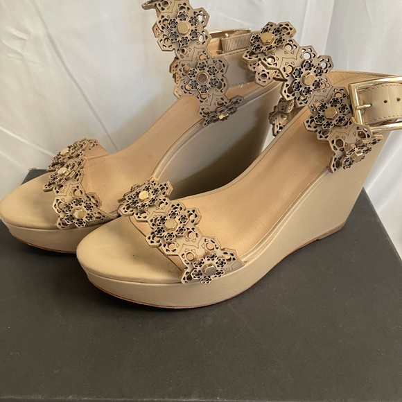 Zac Zac Posen Brooke Leather Wedge Sandal size 8 - Picture 2 of 10